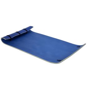 Large Float Water Mat 10' x 5' 3-Layer Pool Foam Thick Durable for Swimming Lake Ocean Activities Blue