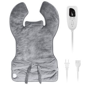 36.6x22in Electric Heating Wrap for Neck Shoulder Fast Heating Pad Mat Heated Neck Wrap for Back Pain Relief with 6 Temperature Settings 4 Timer