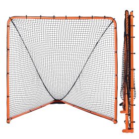 Lacrosse Goal, 6' x 6' Lacrosse Net, Folding Portable Backyard Lacrosse Training Equipment, Steel Frame Training Net, Quick & Easy Setup Lacrosse
