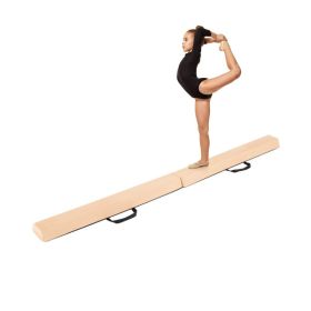 Folding Balance Beam with Removable Suede Cover (Type: Gym Mats, Color: Khaki)